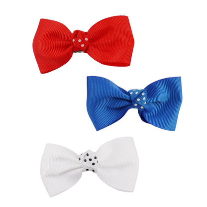 3Pcs American Flag Hair Bow Clips 4th of July Hair Clips For Baby Girls Women Hair Accessory Patriotic Independence Day Alligator Hair Pins Stars Red Blue and White