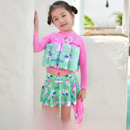 Cute Long Sleeve Flotation Swimwear for Kids