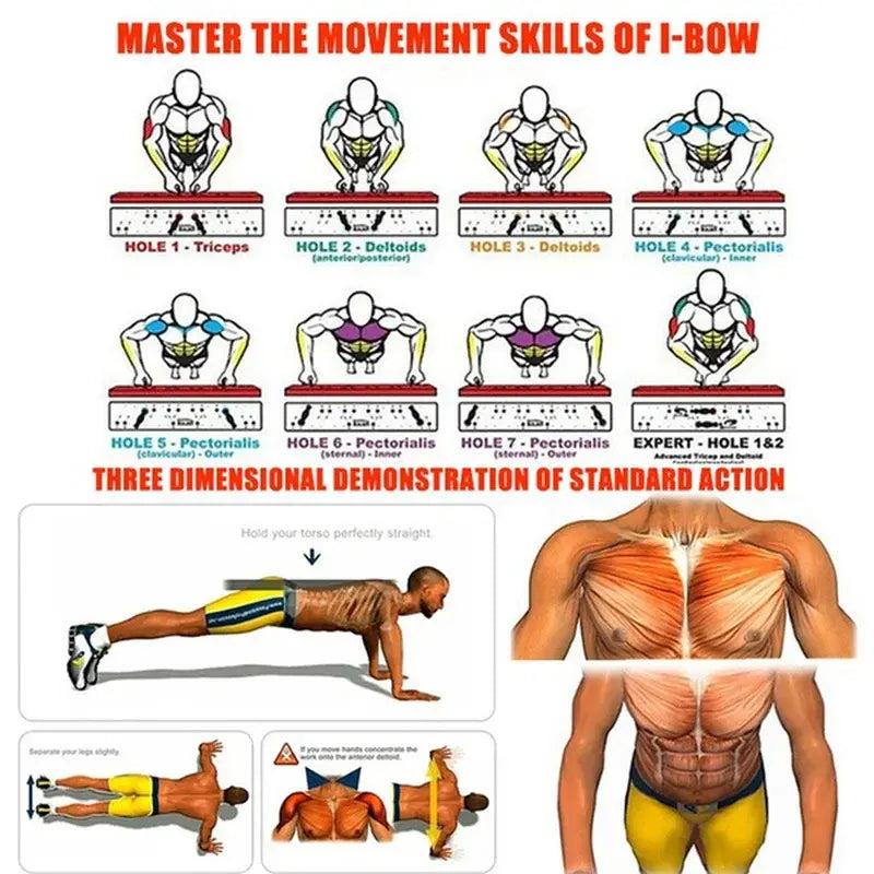 Compact Multi-Exercise Push-Up Board