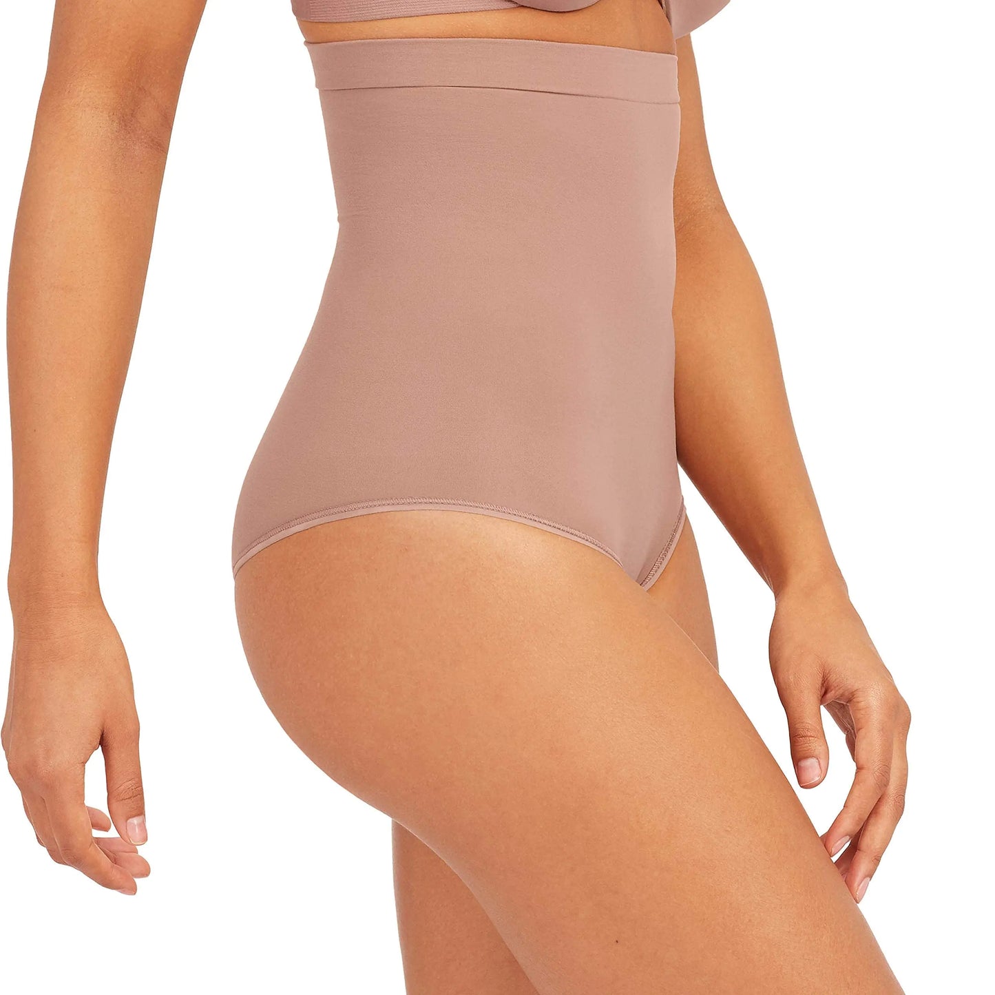 SPANX Seamless Higher Power Panties - Lightweight All-Day Comfort - Core Control Shapewear - High-Waisted Underwear Large (1 Pack) Cafe Au Lait