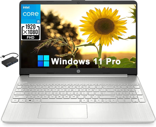 HP [Windows 11 Pro Business Laptop Computer 15 15.6" FHD IPS Display Intel Core i5-1135G7 16GB DDR4 RAM 1TB PCIe SSD Intel Iris Xe Graphics Numeric Keypad Wi-Fi 6 BT HDMI Type-C w/Hub