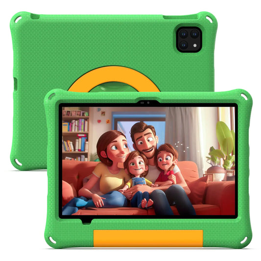 CALLSKY-NOTE Kids Tablet 11 Inch Tablet for Kids Android 14 Octa-Core 128GB Toddler Tablet with Protective Case WiFi Children Tablet with Parental Control Dual Camera Bluetooth 5.4 Green