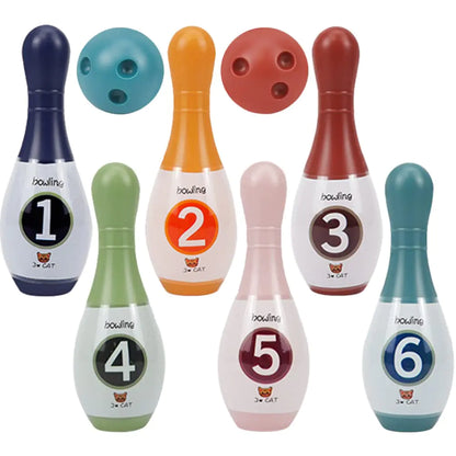 Kisangel Lawn Games Lawn Games 1 Set Kids Bowling Set with 6 Bowling Pin Toys and 2 Bowling Toys Bowling Games for Kids Indoor Kids Outdoor Toys Kids Outdoor Toys