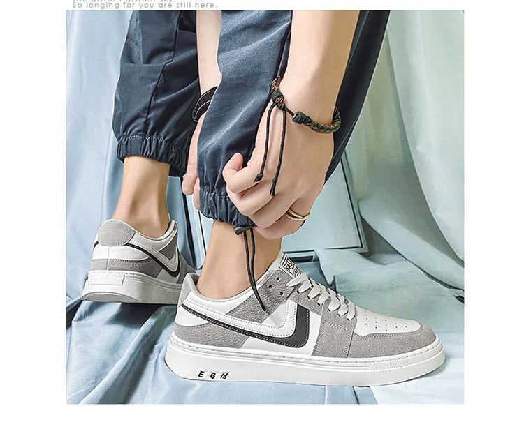 Men's Versatile White Sports Sneakers – Casual & All-Occasion