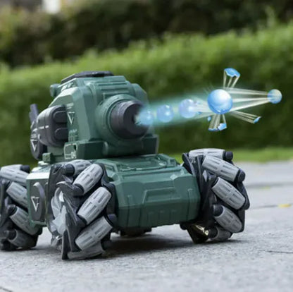 Remote Control Tank Toy with Lights and Water Bombs