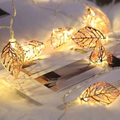 Elegant and Enchanting Garland Leaf Lights