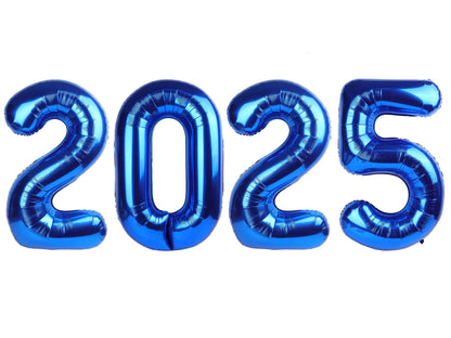 2025 Balloon Numbers - 40 Inch Navy Blue New Years Eve Party Supplies 2025 Nye Decor Party Decorations Happy New Year New Years Eve Foil Party Balloons